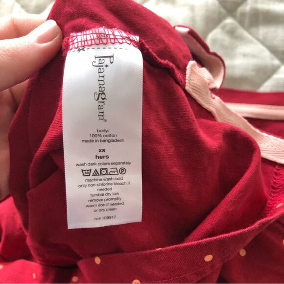 Pajamagram Women's Classic Polka Dot Jersey Pullover Pajamas in Red and Pink - Picture 6 of 8